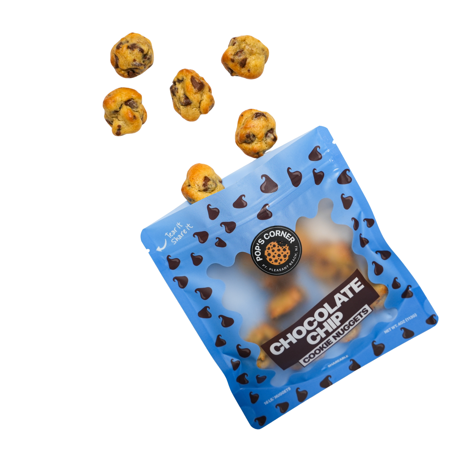 Chocolate Chip Cookie Nuggets - Pop's Corner Bag